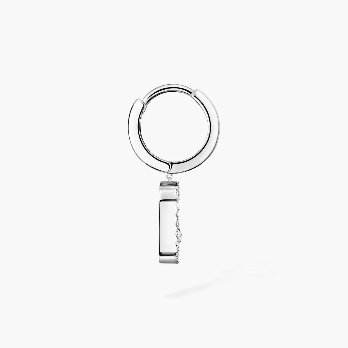 [Shinejoy]Move Uno Single Diamond Hoop Earring