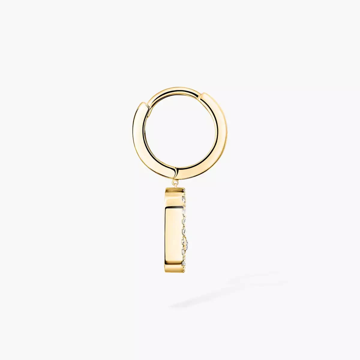 [Shinejoy]Move Uno Single Diamond Hoop Earring