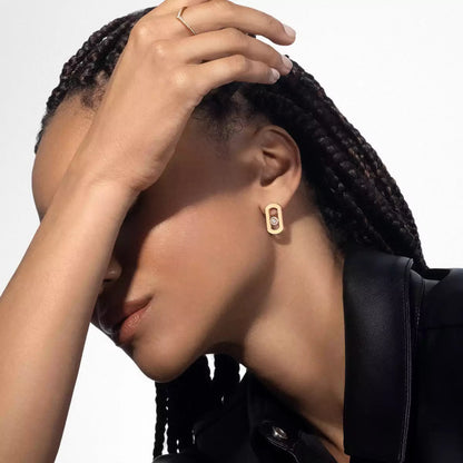 [Shinejoy]So Move Diamond Earrings in Yellow Gold