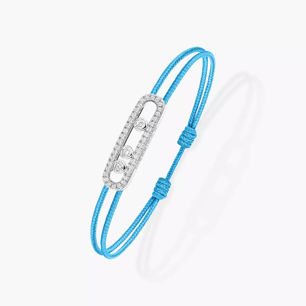 [Shinejoy]Messika Care(s) pink cord pavé bracelet
