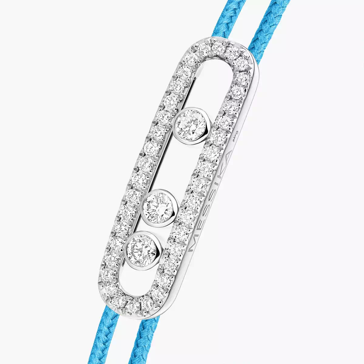 [Shinejoy]Messika Care(s) pink cord pavé bracelet