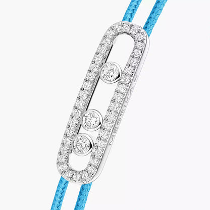 [Shinejoy]Messika Care(s) pink cord pavé bracelet