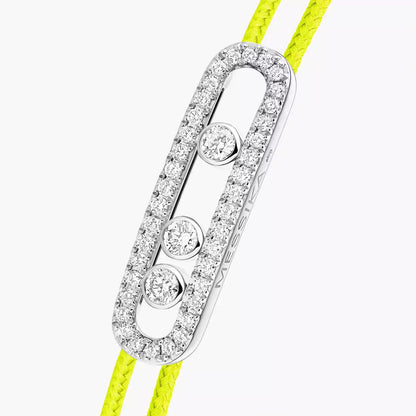 [Shinejoy]Messika Care(s) pink cord pavé bracelet