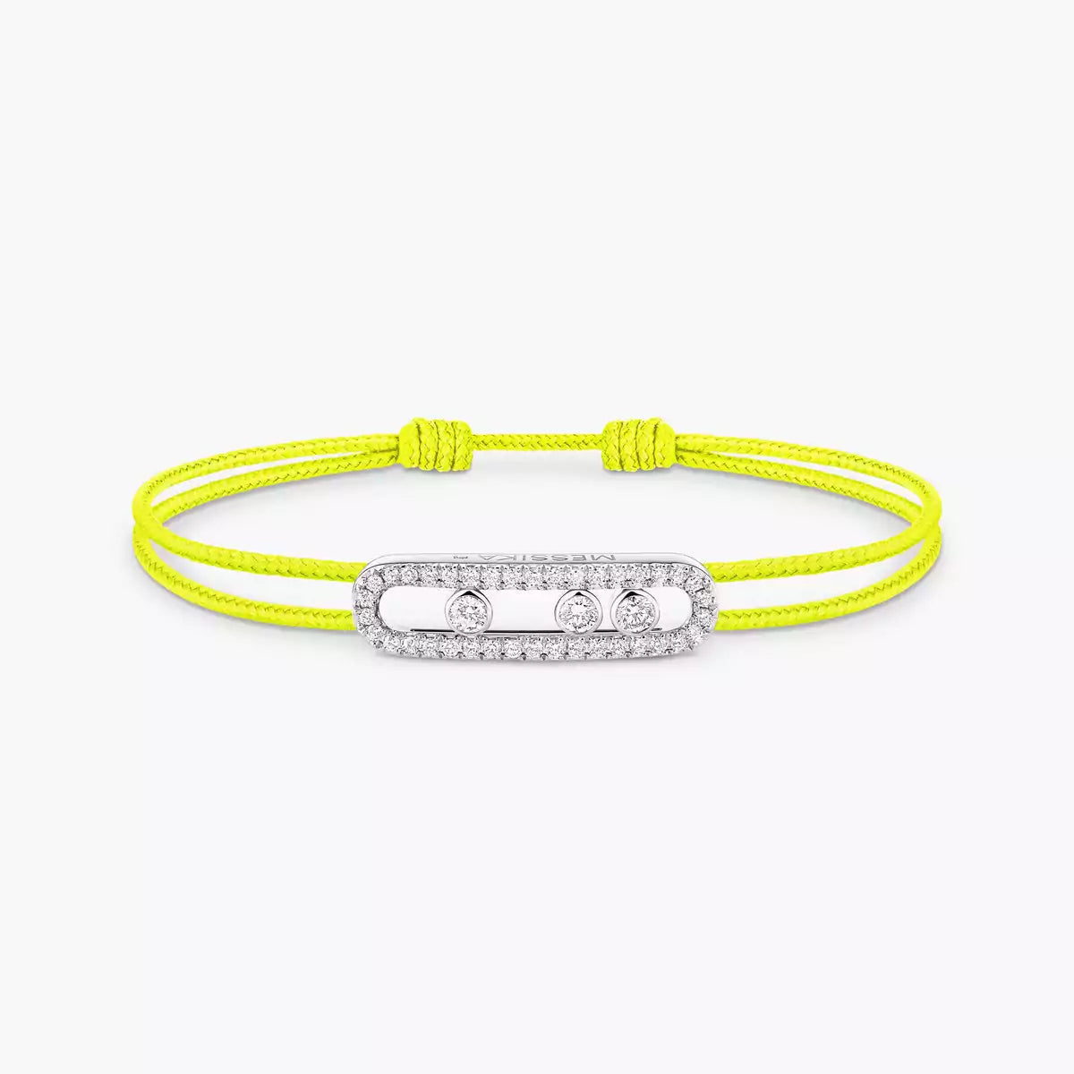 [Shinejoy]Messika Care(s) pink cord pavé bracelet