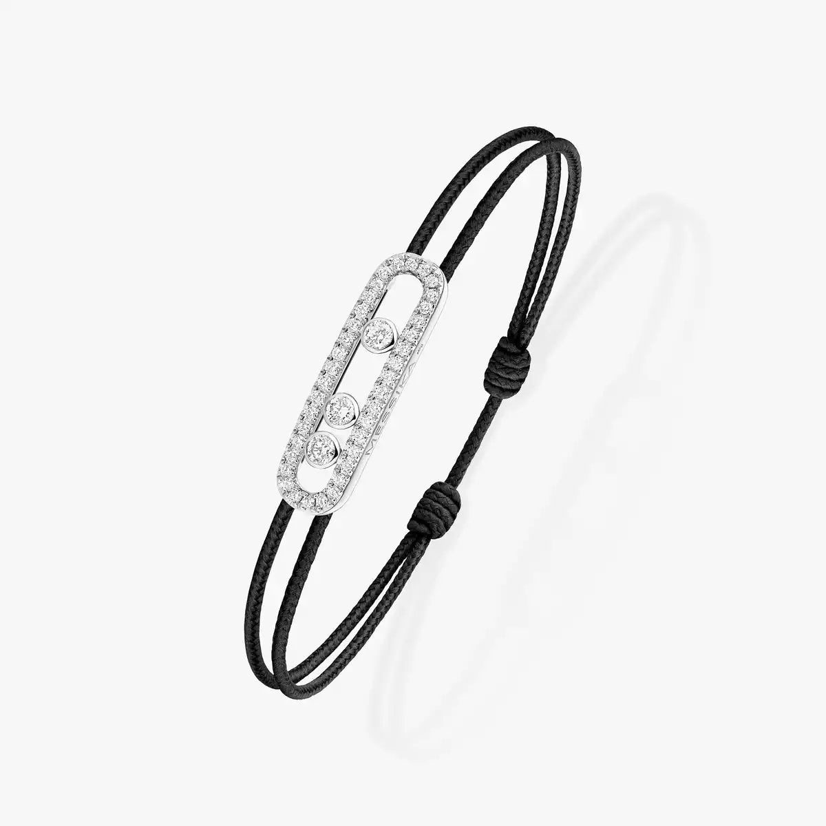 [Shinejoy]Messika Care(s) pink cord pavé bracelet