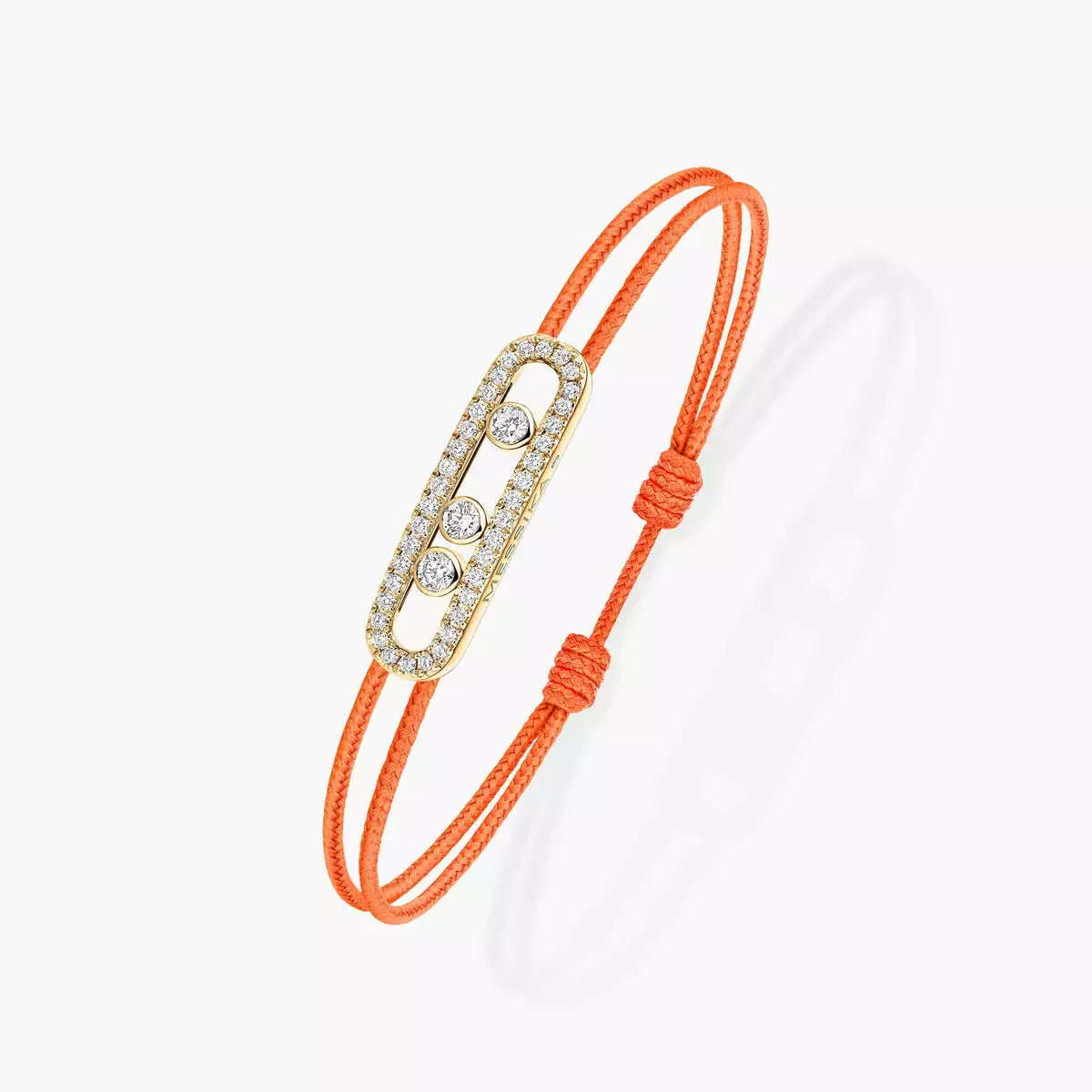 [Shinejoy]Messika Care(s) pink cord pavé bracelet
