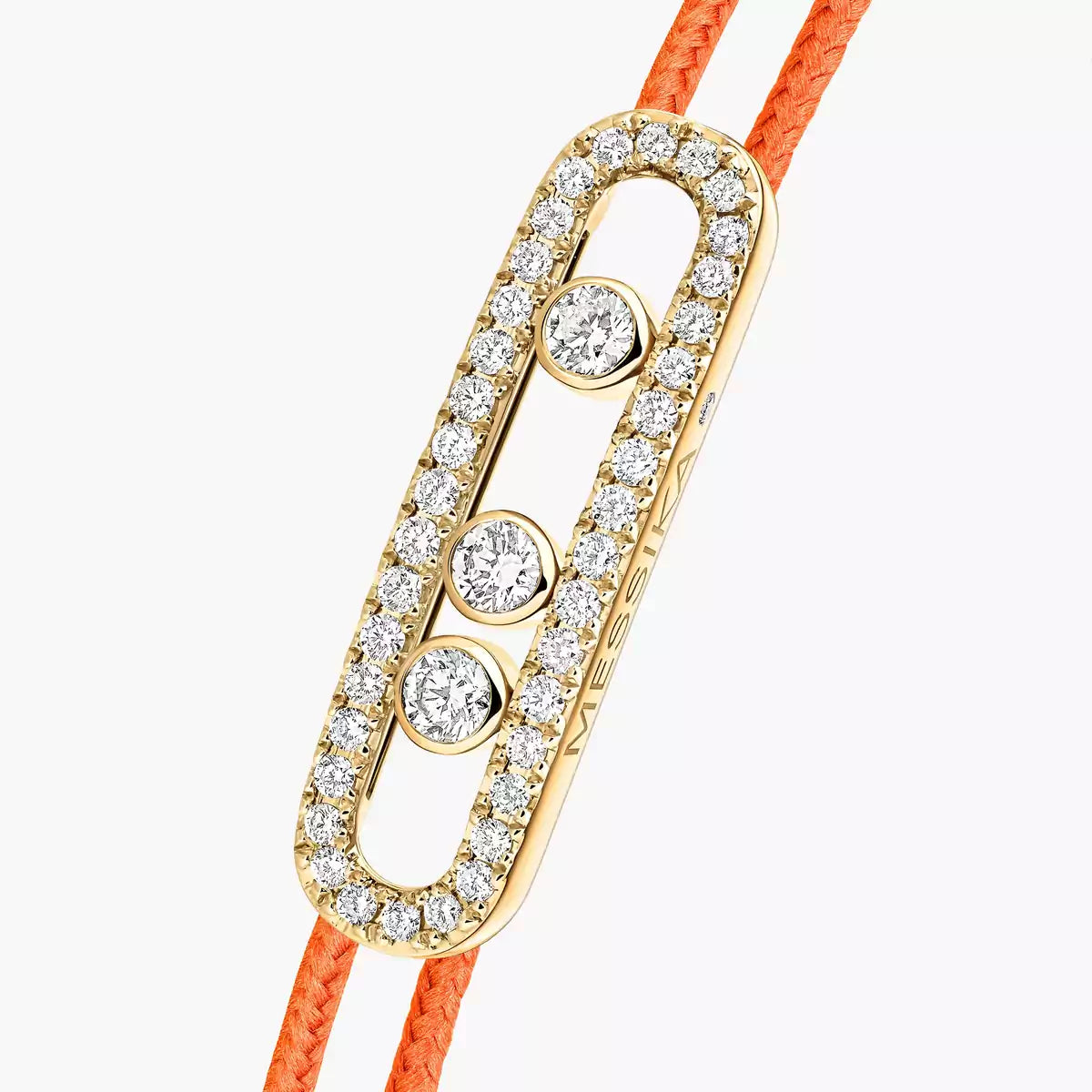 [Shinejoy]Messika Care(s) pink cord pavé bracelet