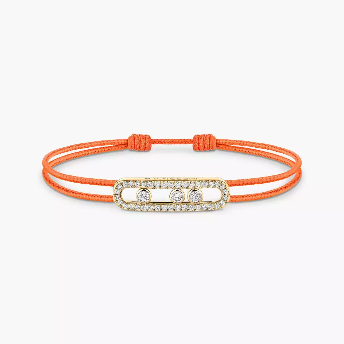 [Shinejoy]Messika Care(s) pink cord pavé bracelet