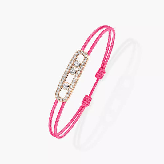 [Shinejoy]Bracelet Messika Care(s) cordon rose pavé