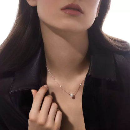 [Shinejoy]Diamond Necklace 0,20ct Brilliant Shape Joy