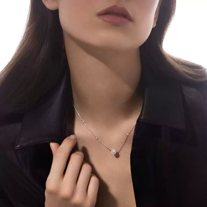 [Shinejoy]Diamond Necklace 0,20ct Brilliant Shape Joy