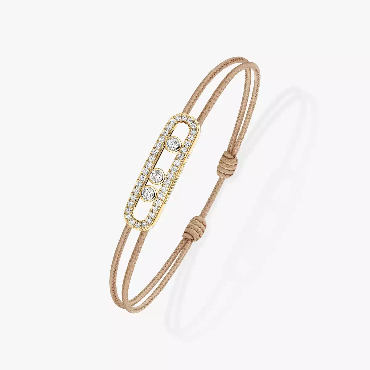[Shinejoy]Messika Care(s) pink cord pavé bracelet