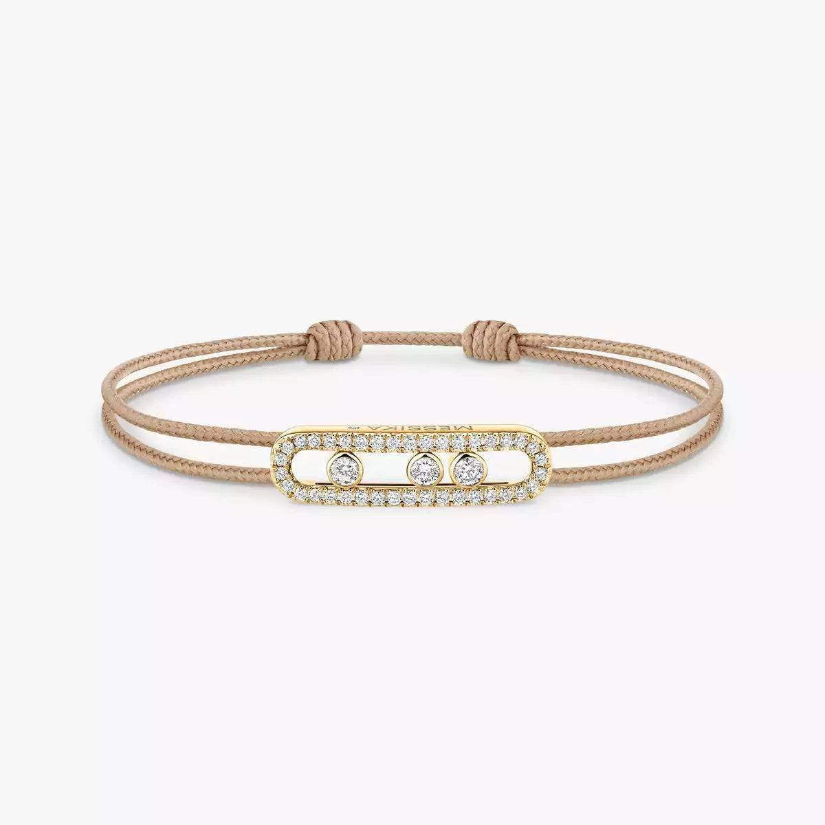 [Shinejoy]Messika Care(s) pink cord pavé bracelet