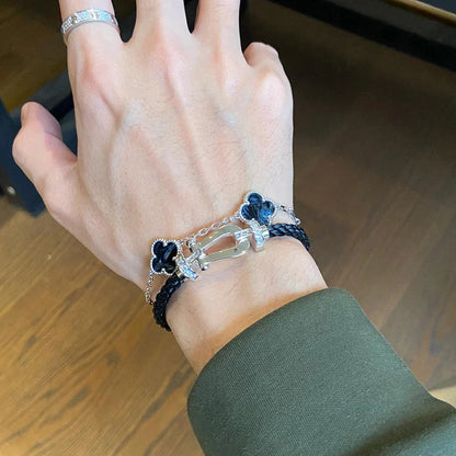 [⭐Shinejoy]CLOVER 5 MOTIF PIETERSITE BRACELET COLLECTION