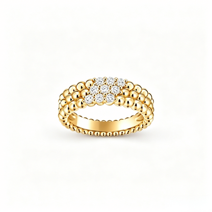 [Shinejoy] THREE-ROW DIAMOND RING