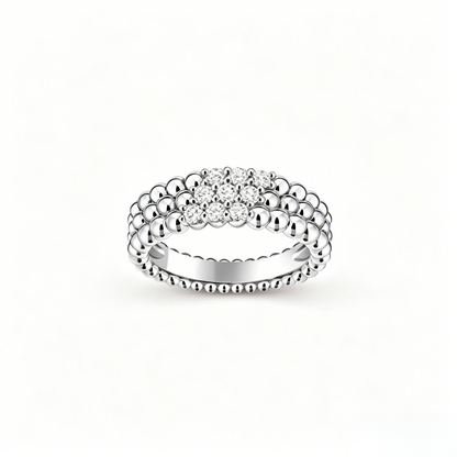 [Shinejoy] THREE-ROW DIAMOND RING