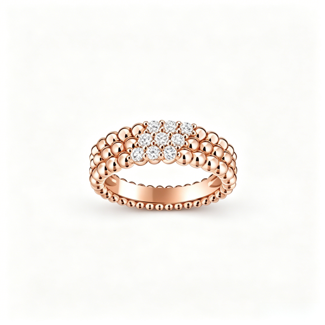 [Shinejoy] THREE-ROW DIAMOND RING