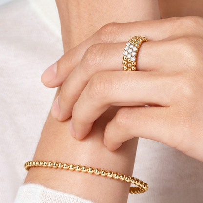 [Shinejoy] THREE-ROW DIAMOND RING