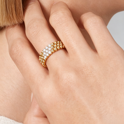 [Shinejoy] THREE-ROW DIAMOND RING