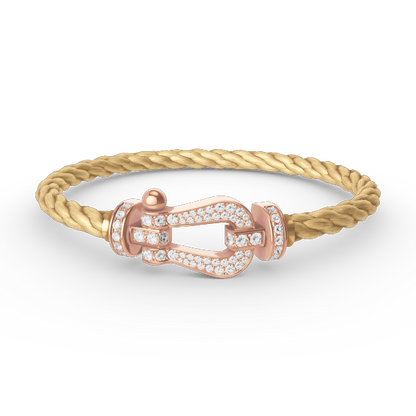 [Shinejoy]FORCE LARGE HORSESHOE FULL DIAMOND BRACELET ROSE GOLD