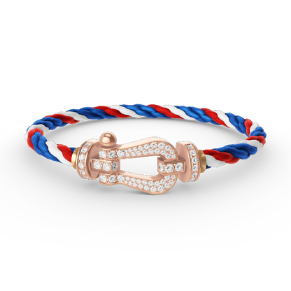 [Shinejoy]FORCE LARGE HORSESHOE FULL DIAMOND BRACELET ROSE GOLD