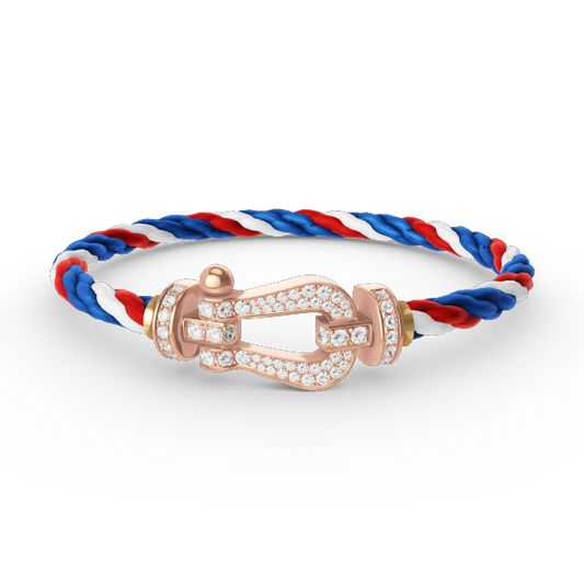 [Shinejoy]FORCE LARGE HORSESHOE FULL DIAMOND BRACELET ROSE GOLD