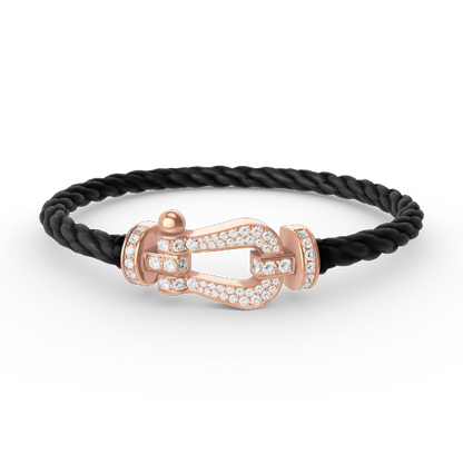 [Shinejoy]FORCE LARGE HORSESHOE FULL DIAMOND BRACELET ROSE GOLD