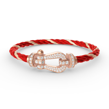 [Shinejoy]FORCE LARGE HORSESHOE FULL DIAMOND BRACELET ROSE GOLD