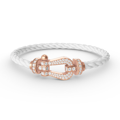 [Shinejoy]FORCE LARGE HORSESHOE FULL DIAMOND BRACELET ROSE GOLD
