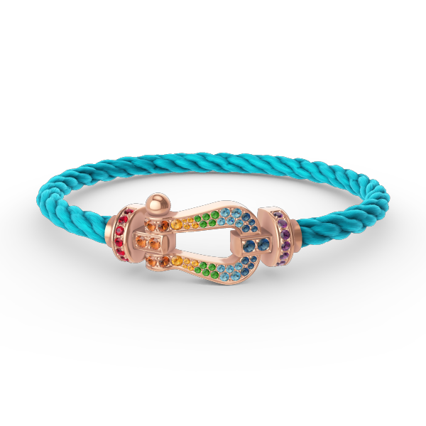 [Shinejoy]FORCE LARGE HORSESHOE  COLORED DIAMOND BRACELET ROSE GOLD