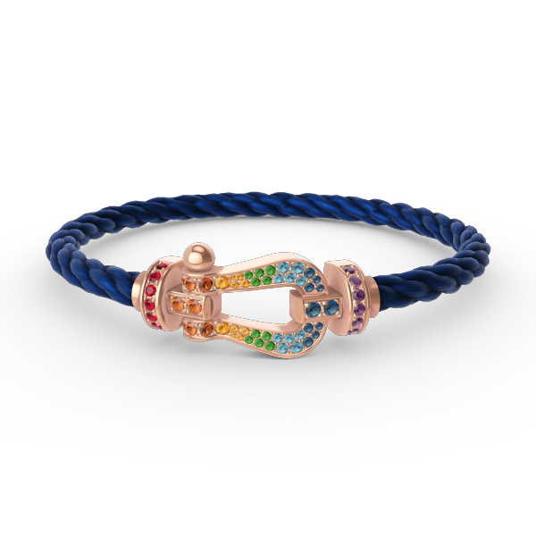 [Shinejoy]FORCE LARGE HORSESHOE  COLORED DIAMOND BRACELET ROSE GOLD
