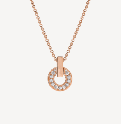 [Shinejoy]GARI NECKLACE PINK GOLD DIAMOND
