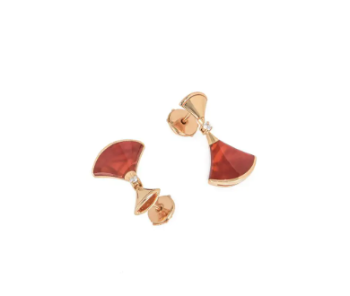 [Shinejoy]DREAM Carnelian PINK GOLD EARRINGS