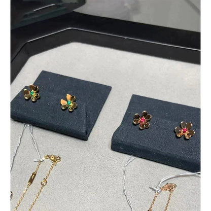 [Shinejoy]FRIVOLE  FLOWER PINK EARRINGS