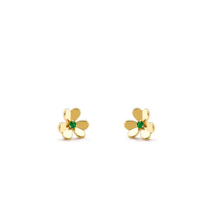 [Shinejoy]FRIVOLE  FLOWER MALACHITE EARRINGS