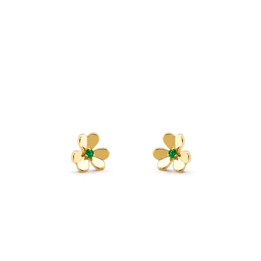 [Shinejoy]FRIVOLE  FLOWER MALACHITE EARRINGS