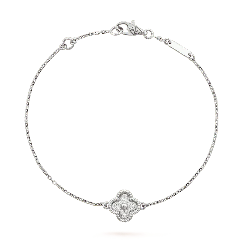 [Shinejoy]CLOVER  SINGLE FLOWER BRACELET SILVER