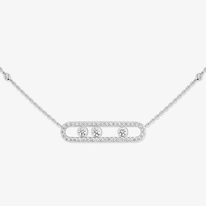 [Shinejoy] Move Pave_ Rose Gold Diamond Necklace