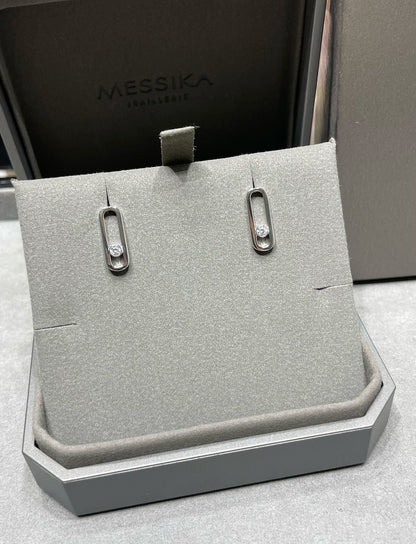 [Shinejoy]MOVE UNO SMALL 1 DIAMOND EARRINGS