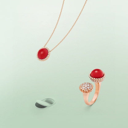 [Shinejoy]PERLEE COULEURS DIAMOND ROSE GOLD BETWEEN THE FINGER RING