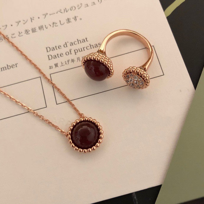 [Shinejoy]PERLEE COULEURS DIAMOND ROSE GOLD BETWEEN THE FINGER RING