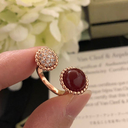 [Shinejoy]PERLEE COULEURS DIAMOND ROSE GOLD BETWEEN THE FINGER RING