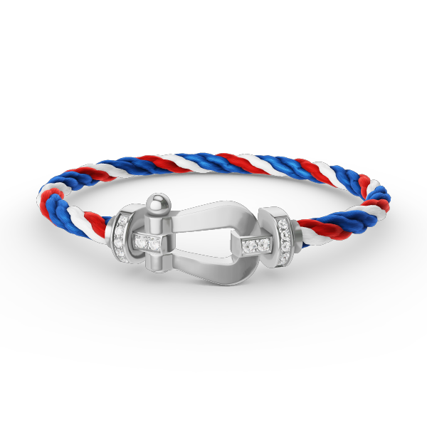 [Shinejoy]FORCE LARGE HORSESHOE HALF DIAMOND BRACELET SILVER