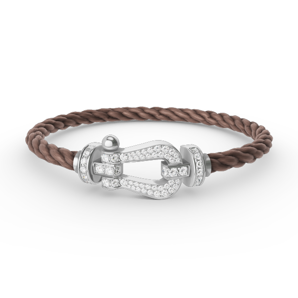 [Shinejoy]FORCE LARGE HORSESHOE FULL DIAMOND BRACELET SILVER