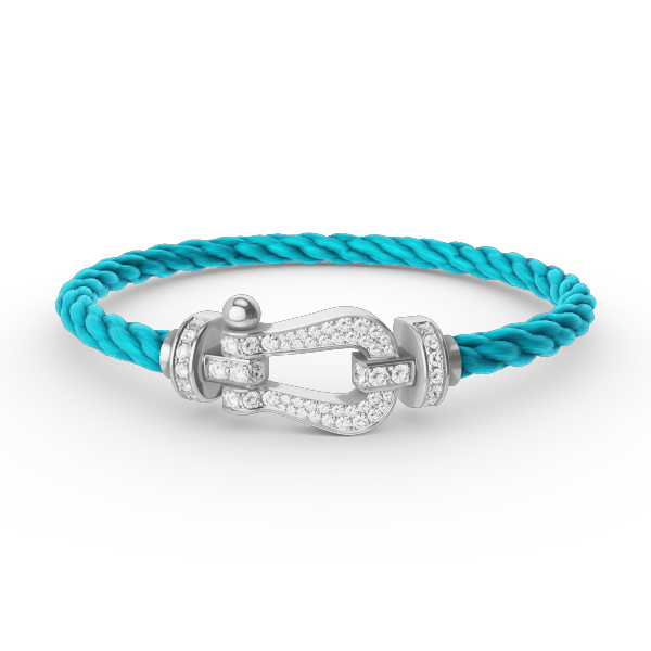 [Shinejoy]FORCE LARGE HORSESHOE FULL DIAMOND BRACELET SILVER