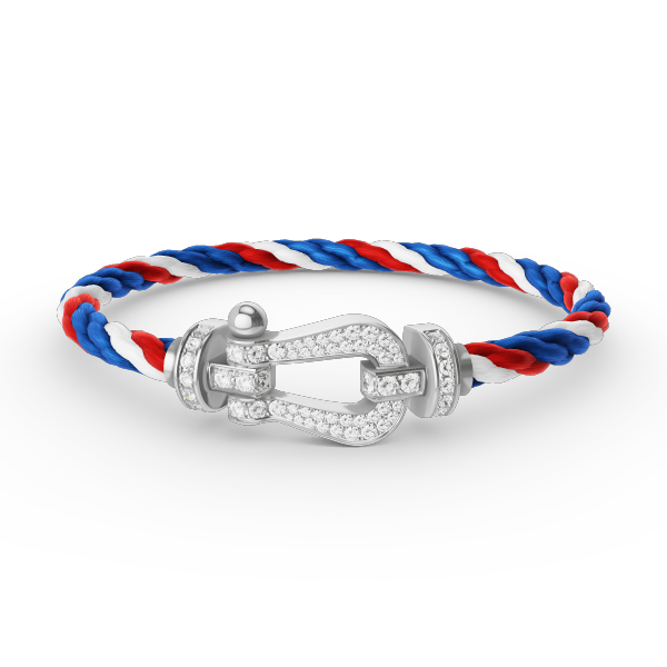 [Shinejoy]FORCE LARGE HORSESHOE FULL DIAMOND BRACELET SILVER